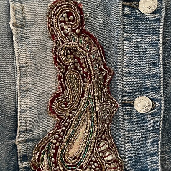 Embroidered & Embellished Denim Jacket - Picture 2 of 8